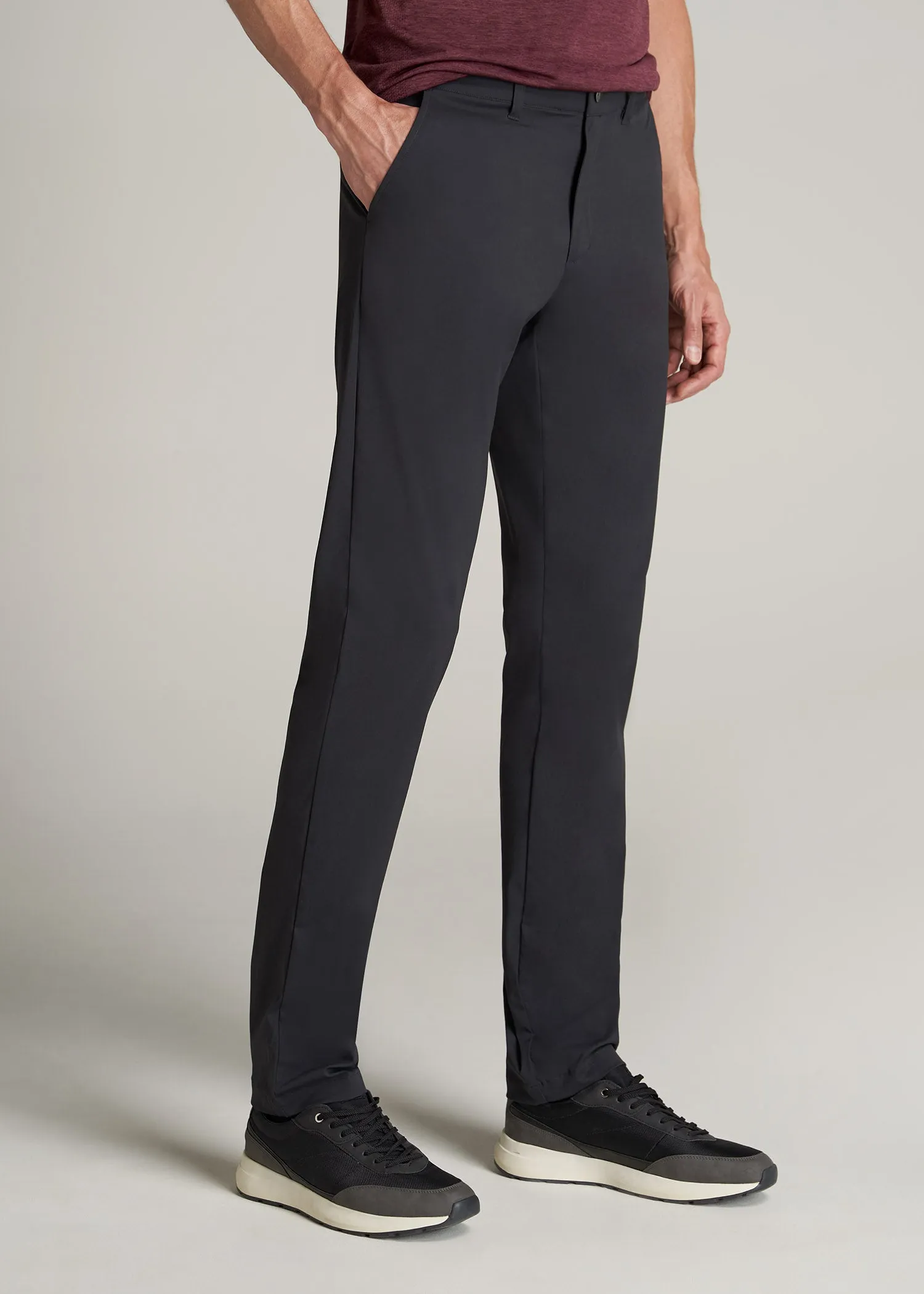 TAPERED FIT Traveler Chino Pants for Tall Men in Black