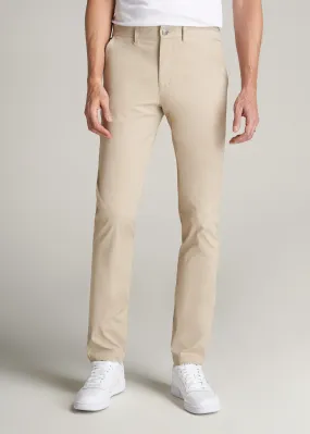 TAPERED FIT Traveler Chino Pants for Tall Men in Light Khaki