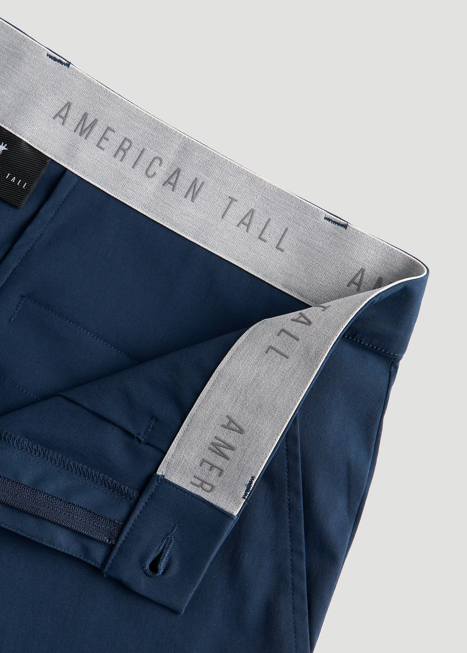 TAPERED FIT Traveler Chino Pants for Tall Men in Marine Navy
