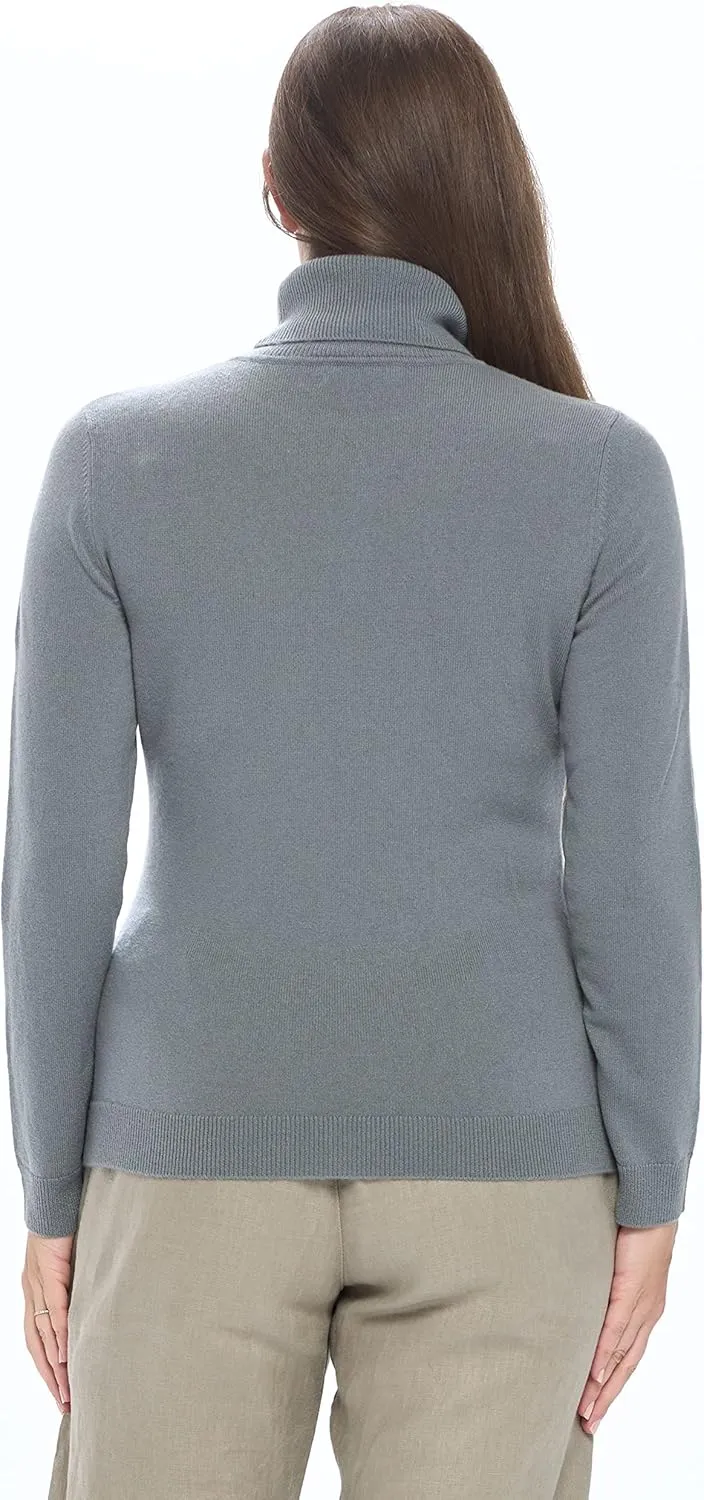 Women's 100% Cashmere Soft Long Sleeve Turtleneck Sweater