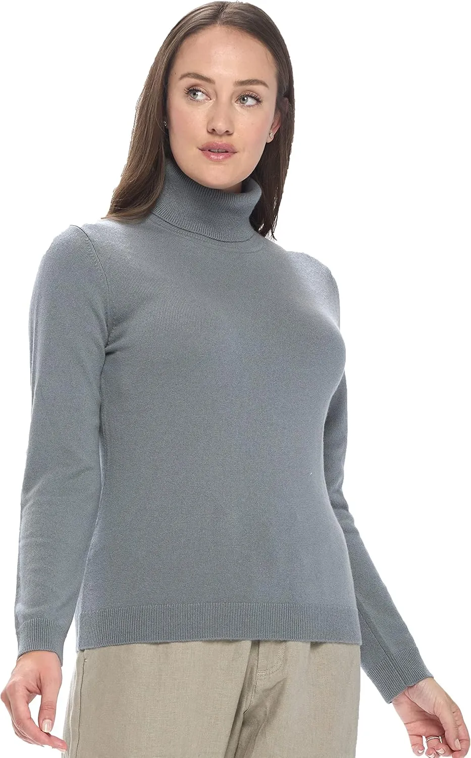 Women's 100% Cashmere Soft Long Sleeve Turtleneck Sweater