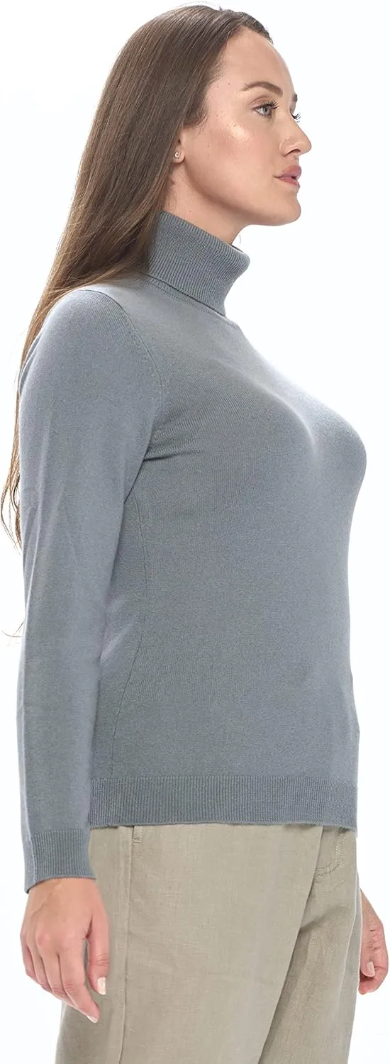 Women's 100% Cashmere Soft Long Sleeve Turtleneck Sweater