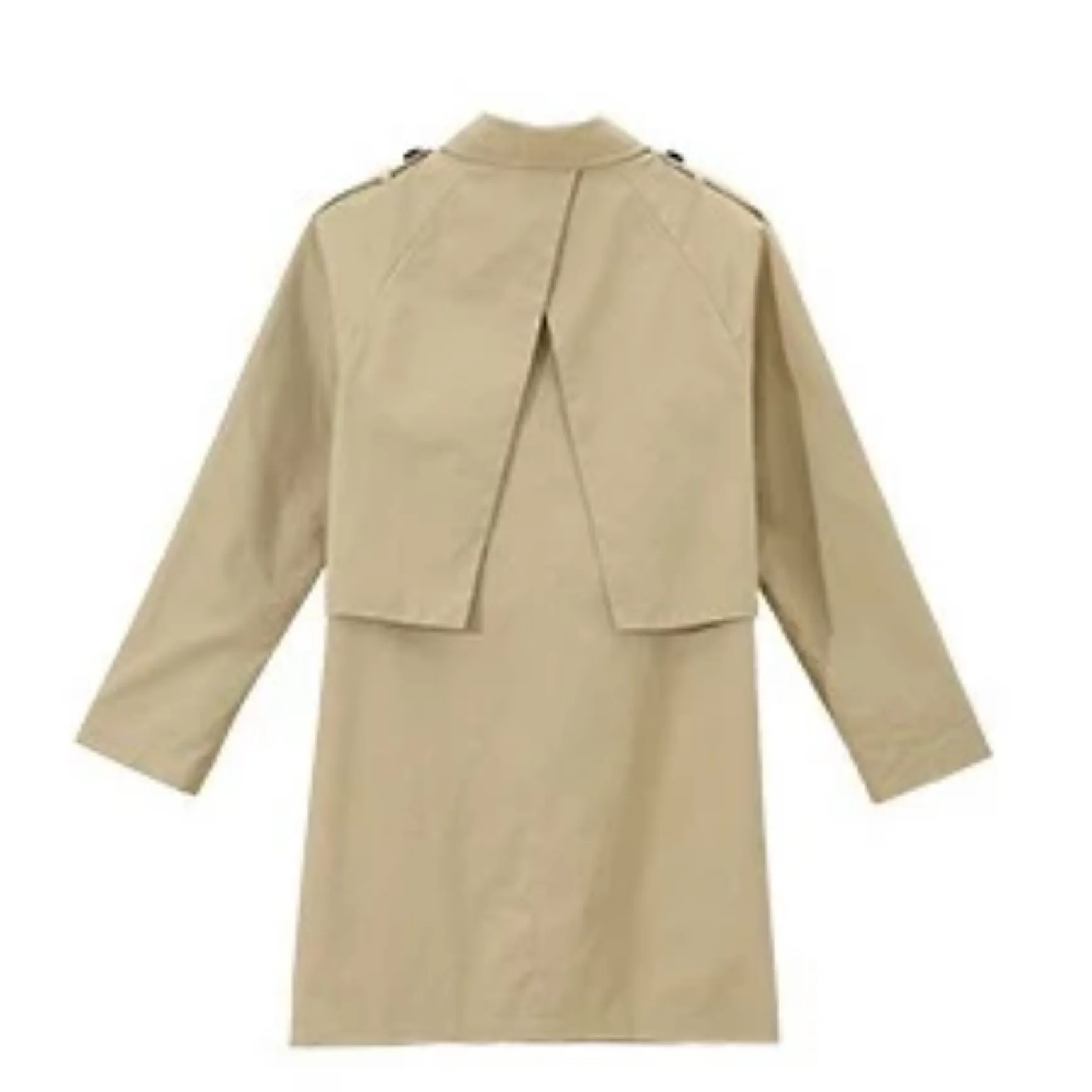 Women's Casual Cotton Long Trench With Buttons