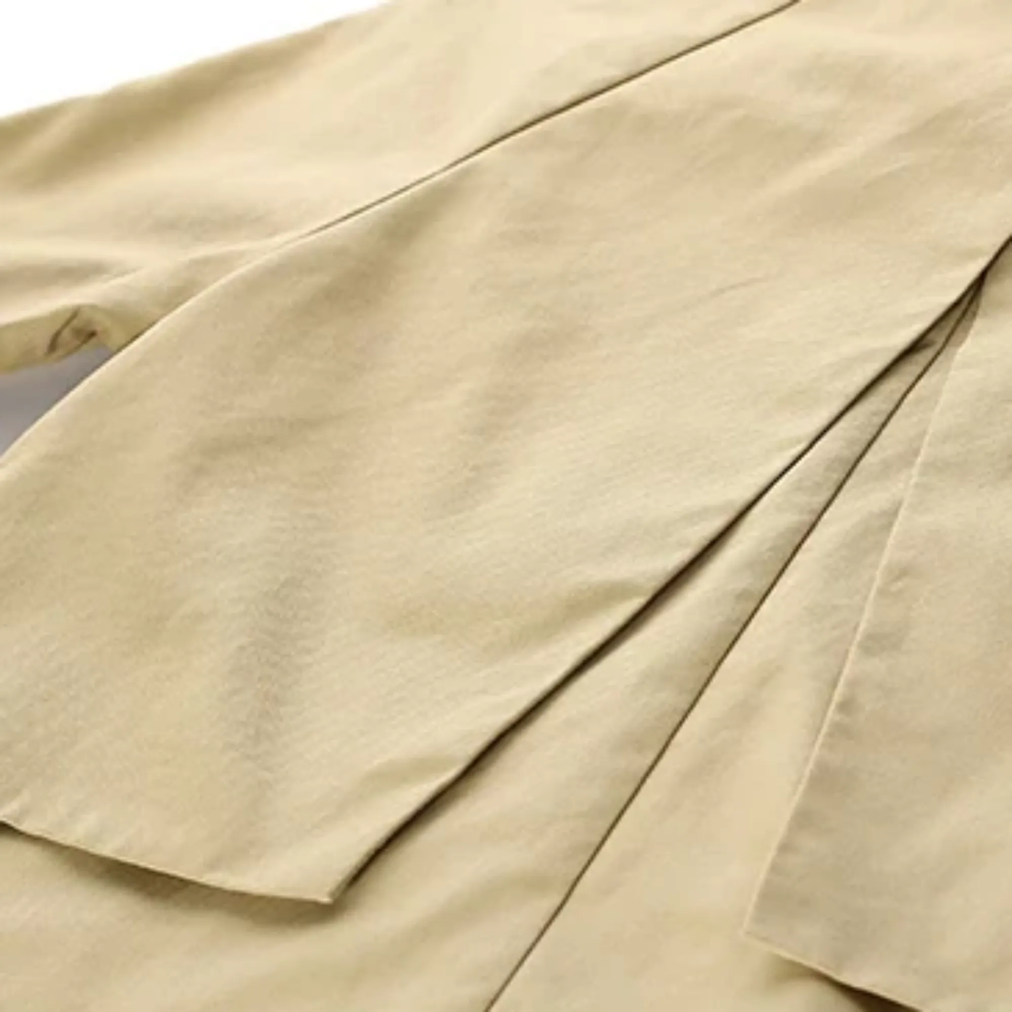 Women's Casual Cotton Long Trench With Buttons