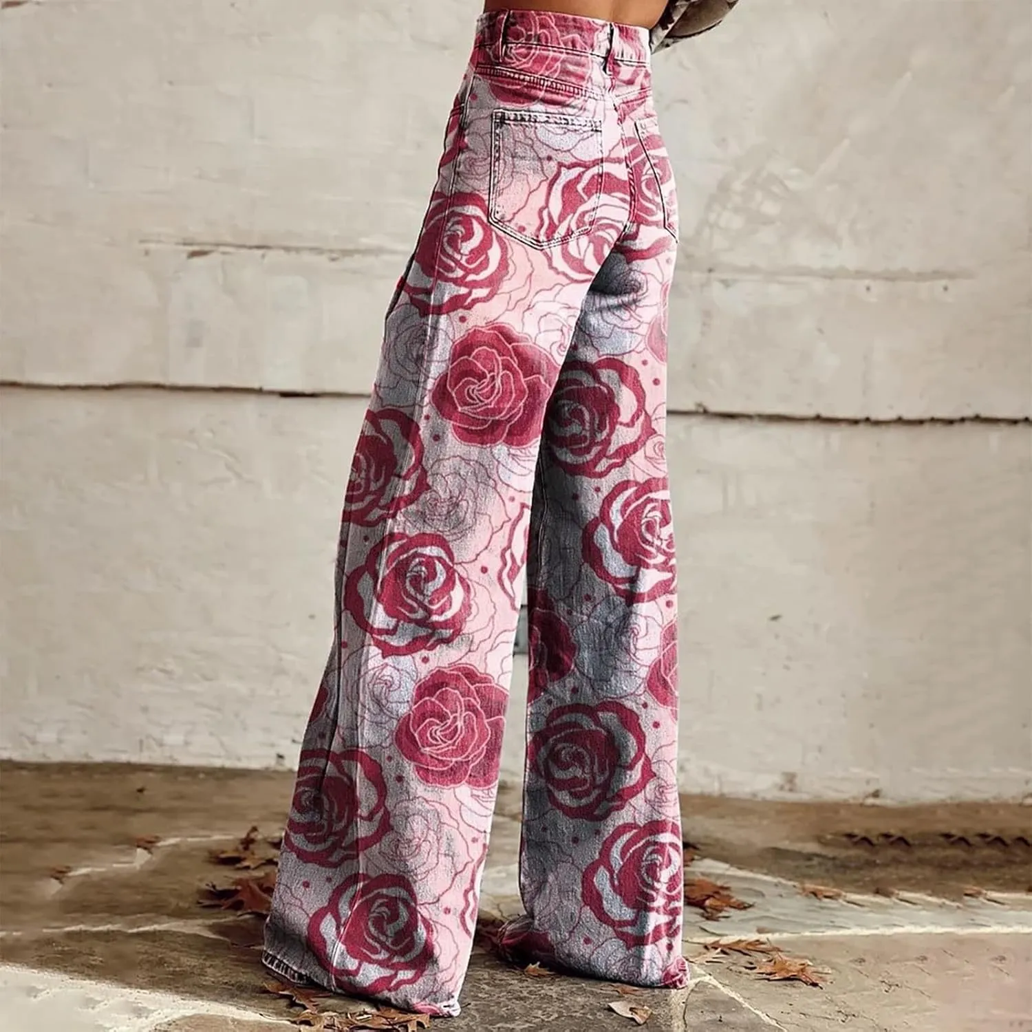 Womens Oversized Plus Size Sweatpant Jeans Summer Vintage High Waisted Stretchy Wide Leg Denim Pants Y2K Cute Bottoms