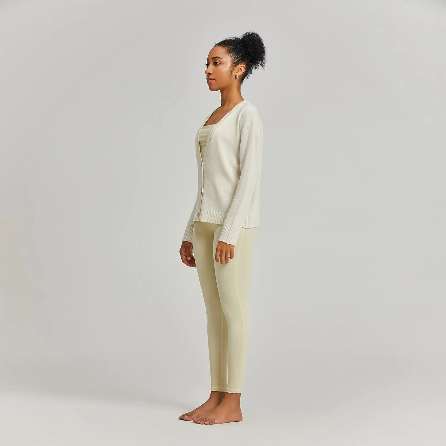 Women's Polylana Cashmere V Neck Oversized Cardigan Essentials Sweater with Long Sleeve