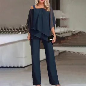 Women's Two-Piece Set| Elegant two-piece set with cold shoulder