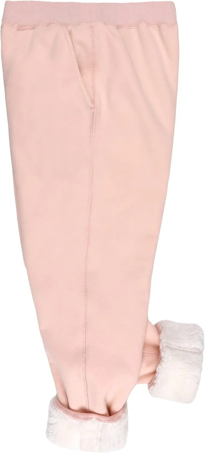 Yeokou Unisex Boys Girls Kid's Sherpa Lined Athletic Jogger Fleece Sweatpants