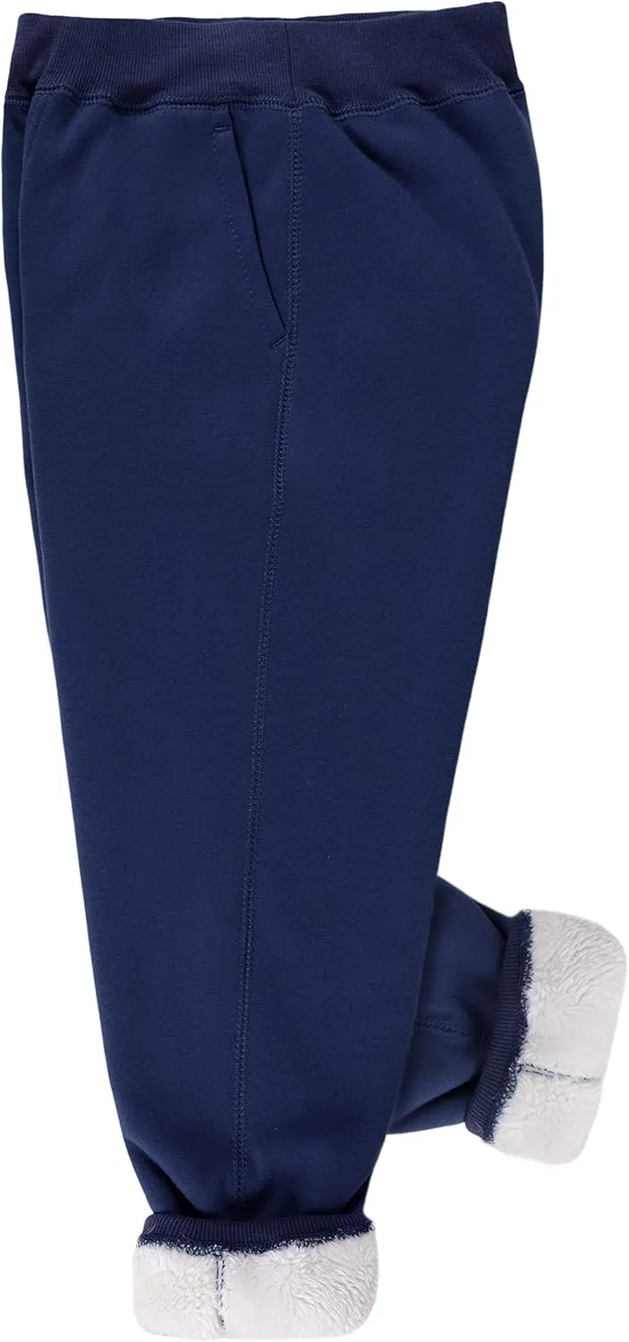 Yeokou Unisex Boys Girls Kid's Sherpa Lined Athletic Jogger Fleece Sweatpants